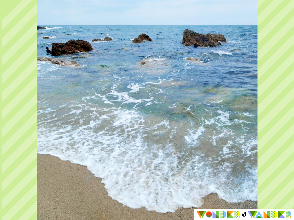 透明度抜群の野潟海水浴場